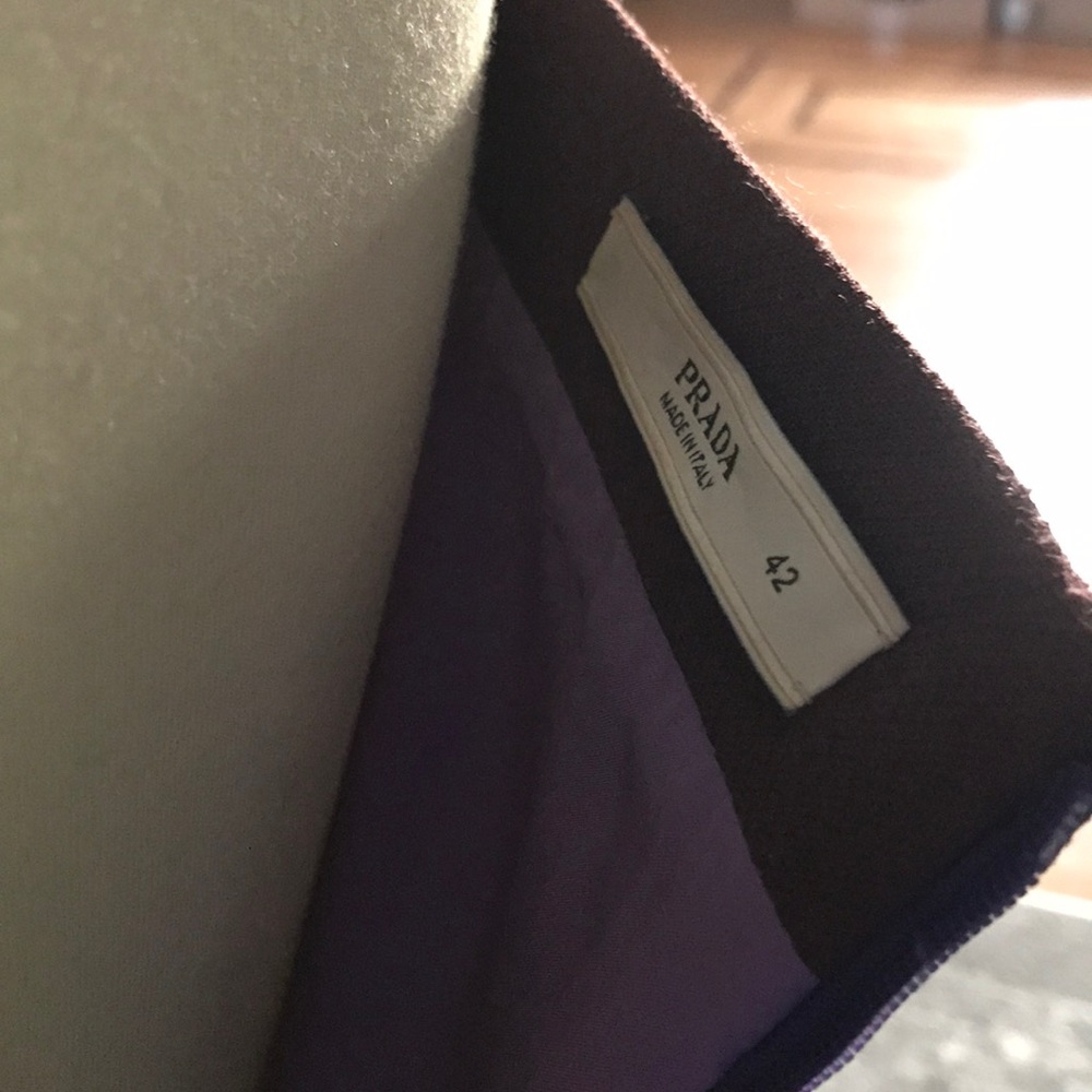 Vintage Purple Prada Work Dress/ Wool Office Dress - Picture 6 of 8